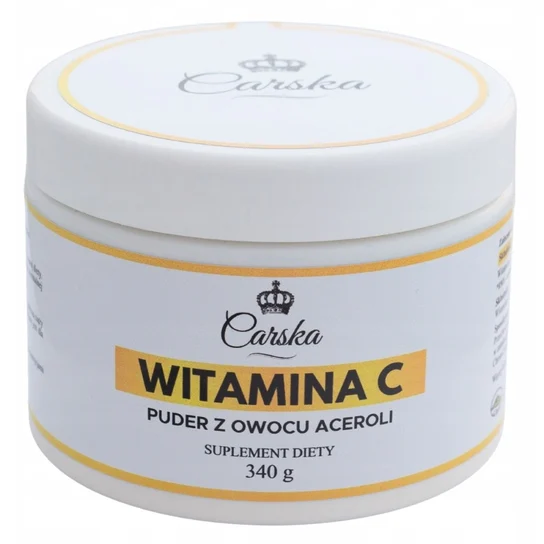 Carska witamina C buforowana z acerolą 340 g – naturalny suplement diety łagodny dla żołądka